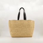 raffia tote bag, Ami Paris, neutral accessories, spring summer 2025, everyday carry
