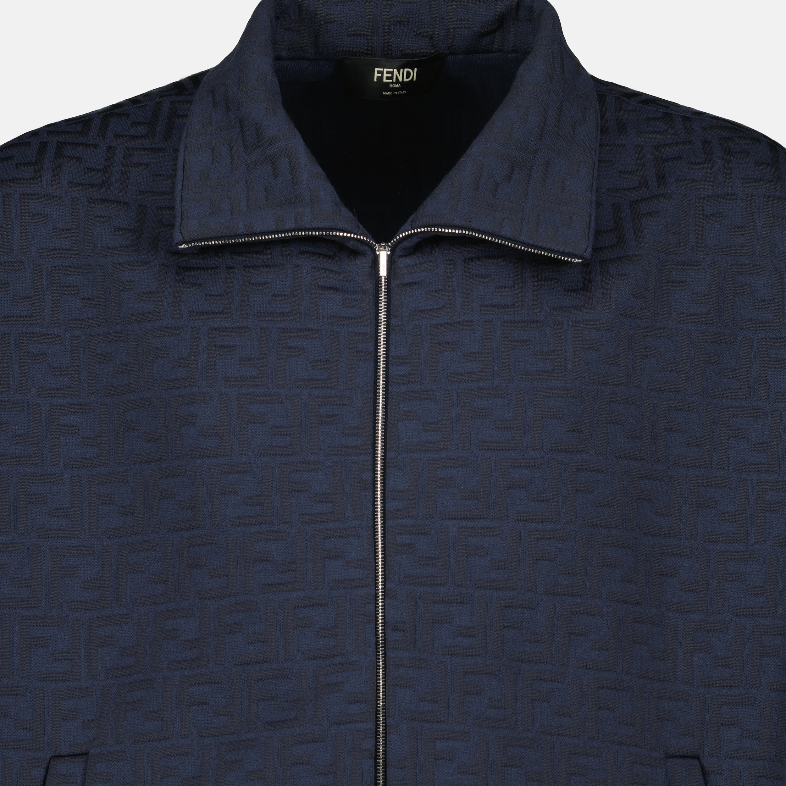monogrammed jacket, Fendi jacket, navy jacket, men’s apparel, Spring-Summer collection