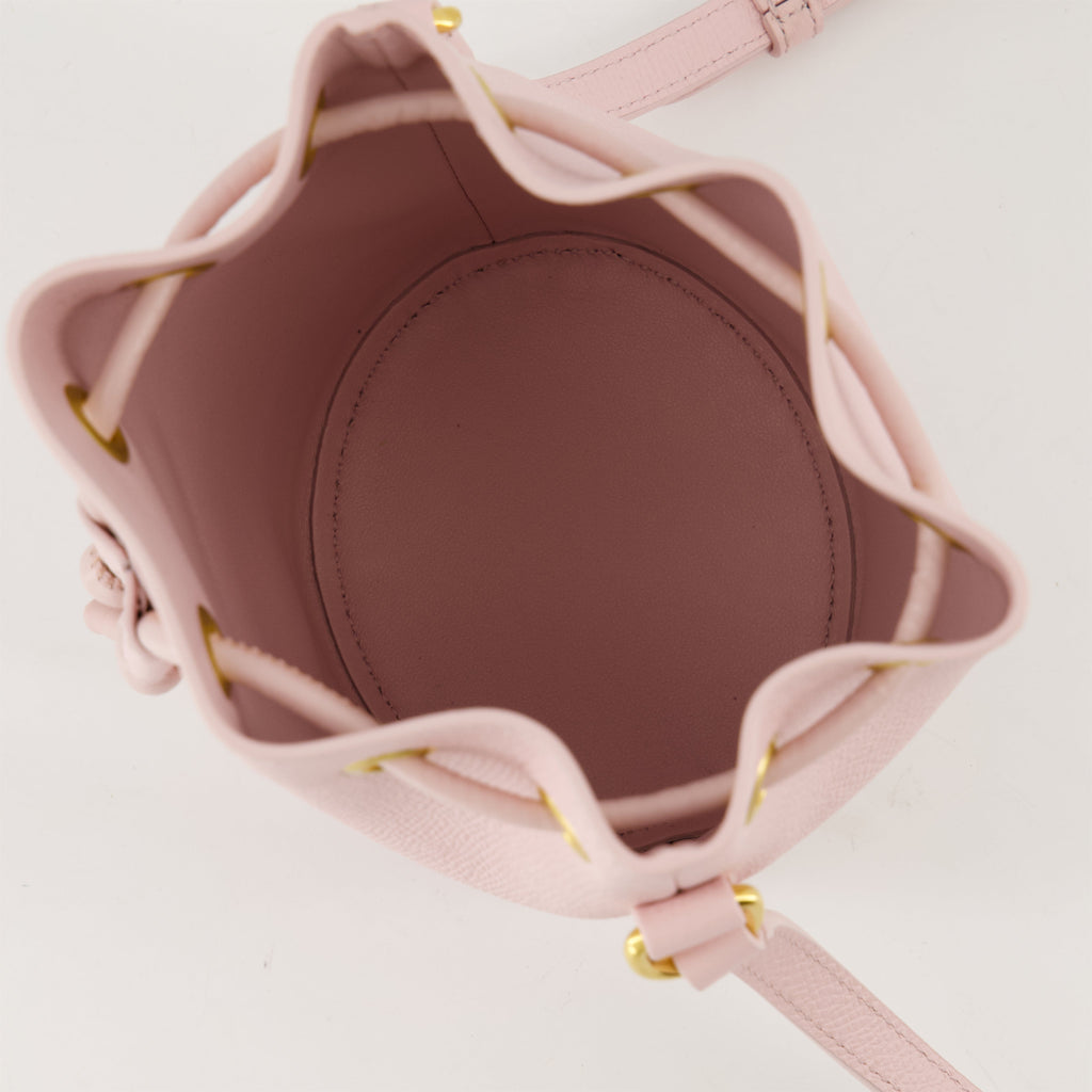 Mini VLogo Bucket Bag, Valentino Garavani, pink leather bag, designer bag, luxury accessories