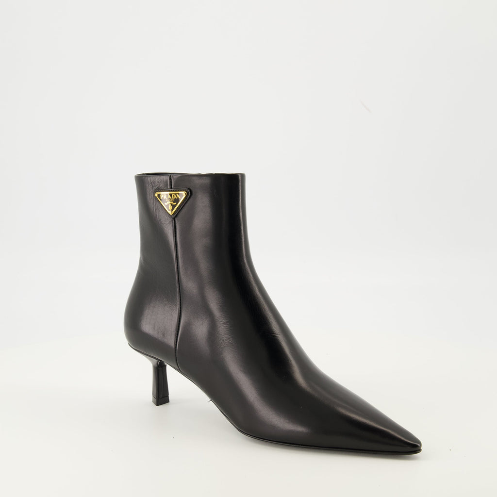 prada black brushed leather ankle boots we in style prada women 15546868040060