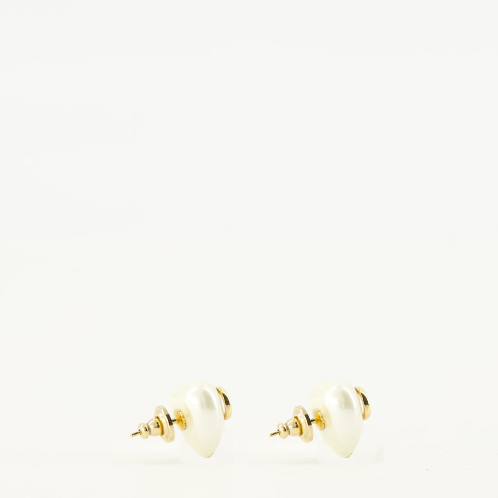 Boucles d'oreilles Vlogo en métal et cristaux Swarovski