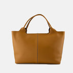 Tod's shopping bag, marron leather bag, calfskin handbag, magnetic closure bag, women's accessories