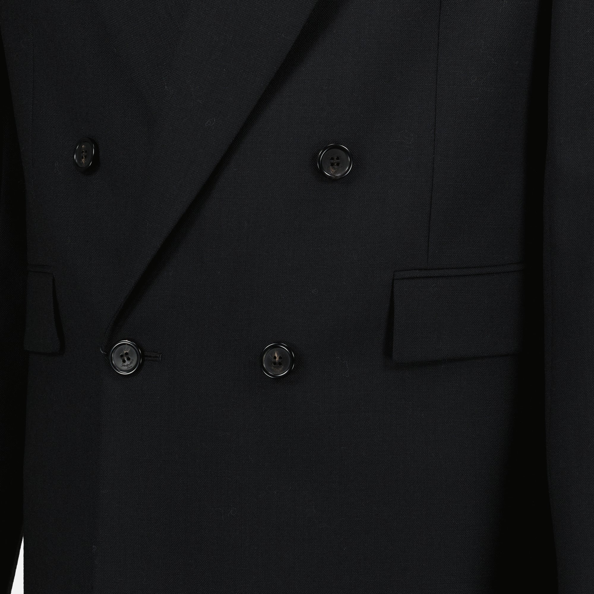 Black Wool Blazer, Saint Laurent, Autumn-Winter Collection, Men's Blazer, Tailored Fit