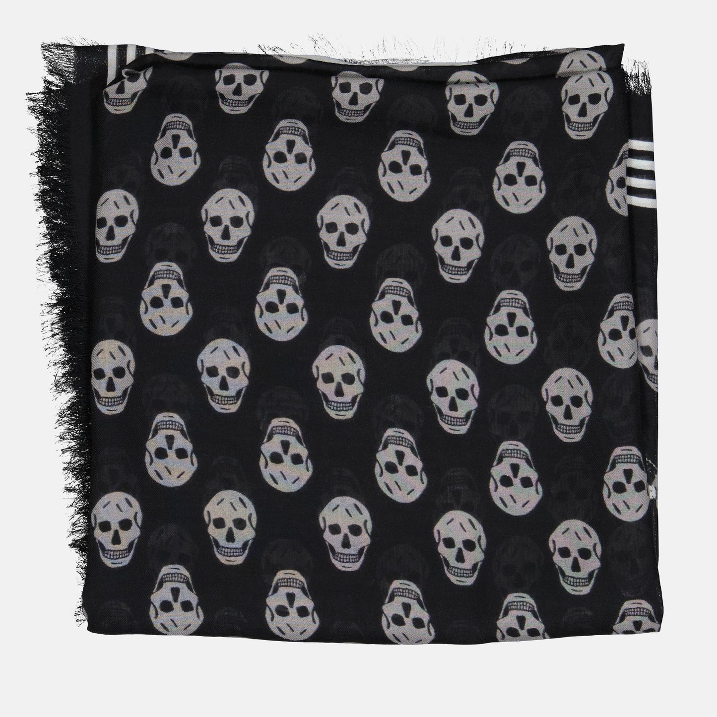 Alexander McQueen, Graffiti Biker Scarf, Men's luxury accessories, black and white scarf, luxury fashion