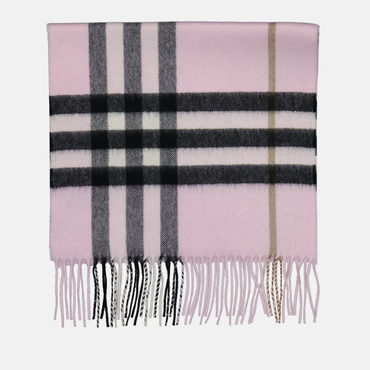 Burberry, cashmere scarf, check pattern, unisex scarf, luxury accessories