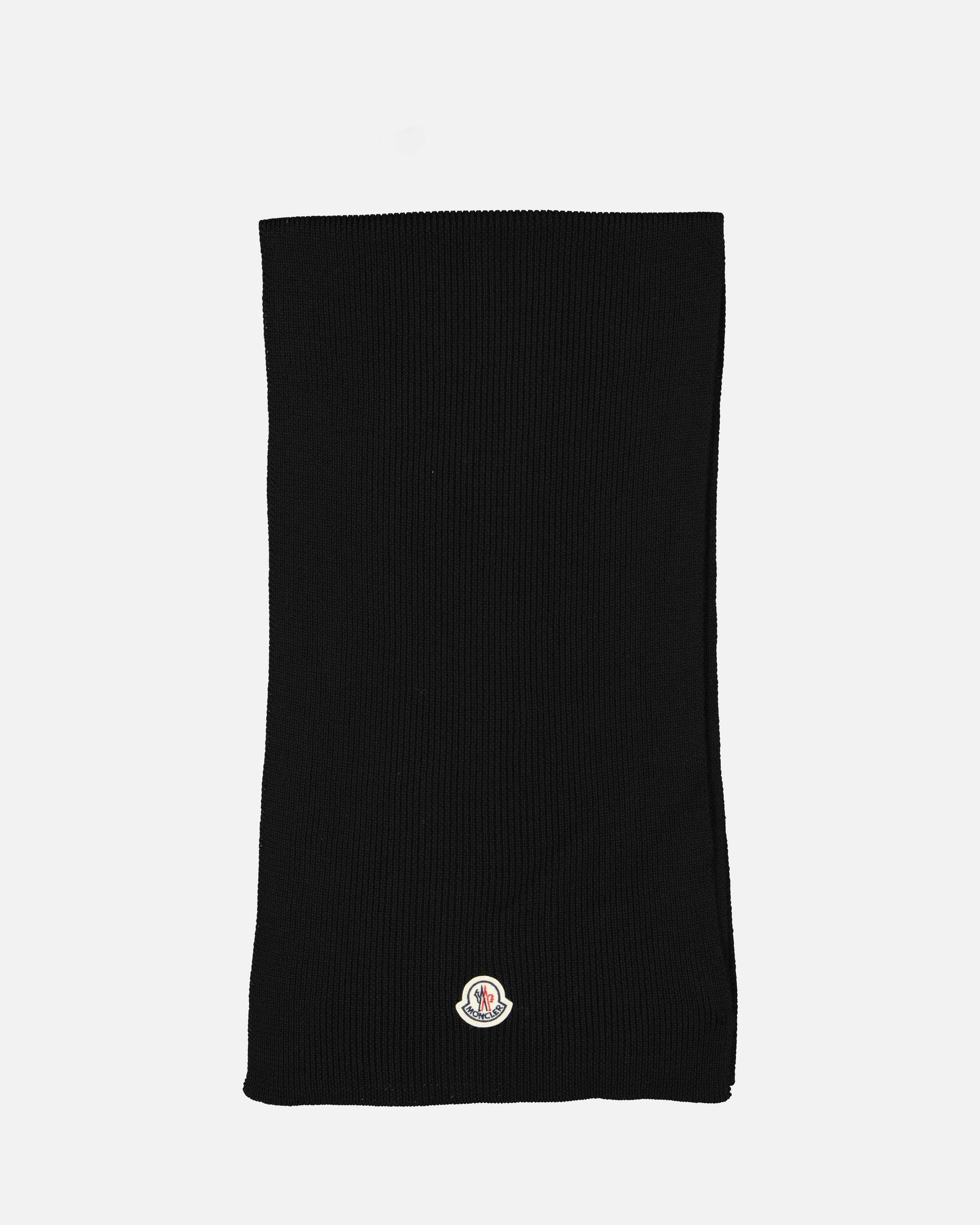 Black Moncler Scarf, Luxury Accessory, Men's Scarf, Moncler Design, High-End Men's Fashion