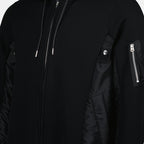 Image of Black Zip Sweatshirt by Sacai for Men - Season Autumn-Winter 2025 - Detail View 5