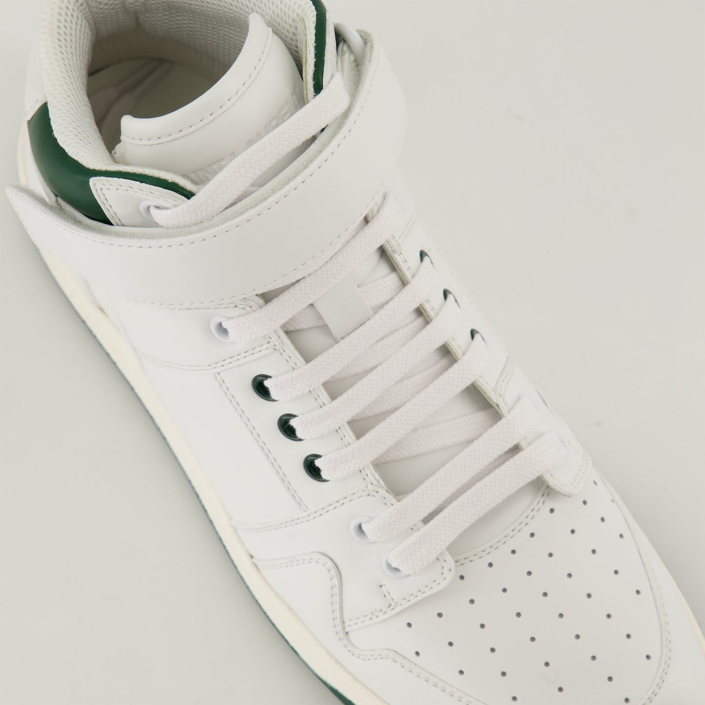 high-top sneakers, leather sneakers, white green sneakers, Lax sneakers, sneakers 2024