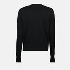 Image du pull noir Ami de Coeur par Ami PARIS pour femmes - Saison Automne-Hiver 2025 - Vue de détail du produit 1