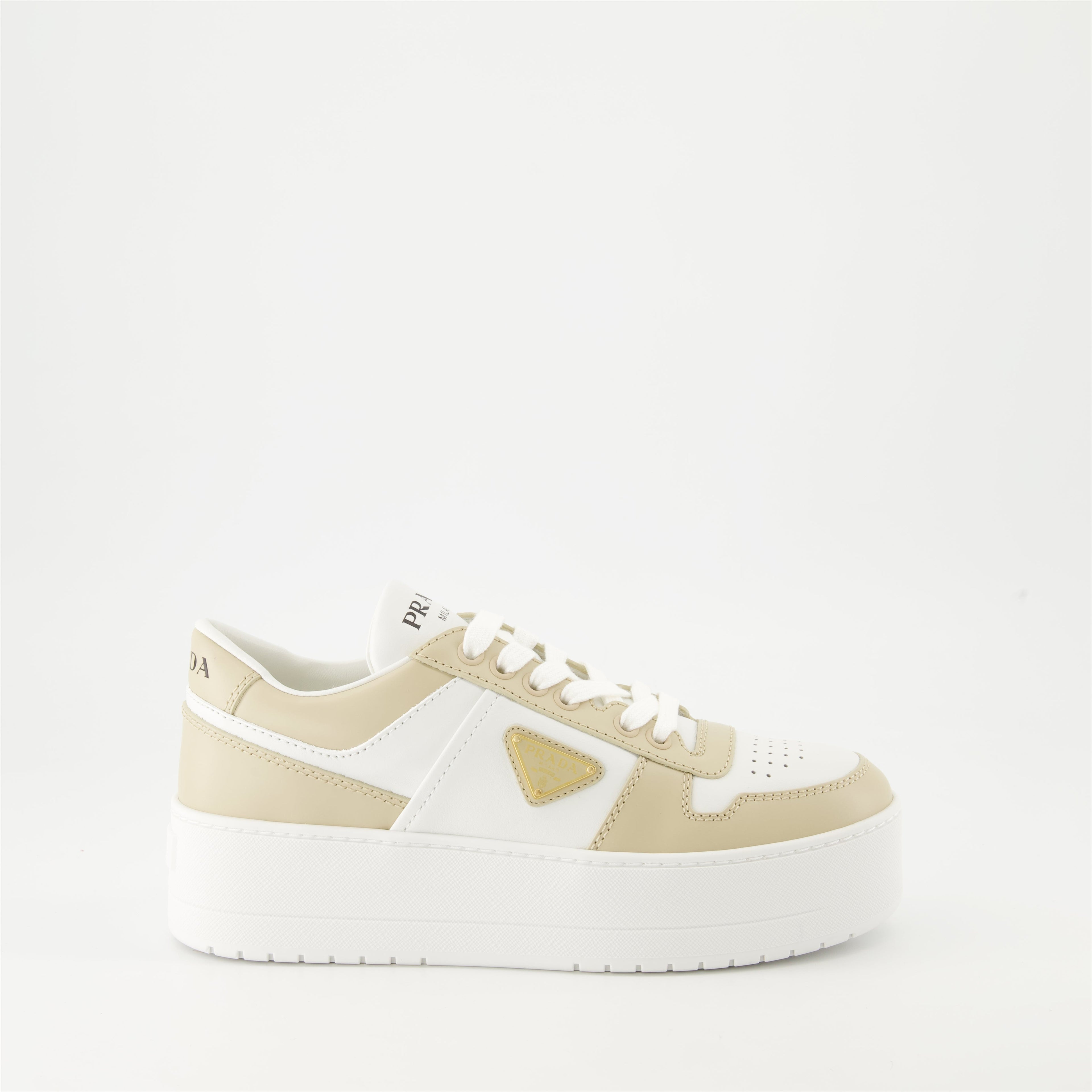 Prada sneakers, platform sneakers, luxury footwear, leather sneakers, designer shoes