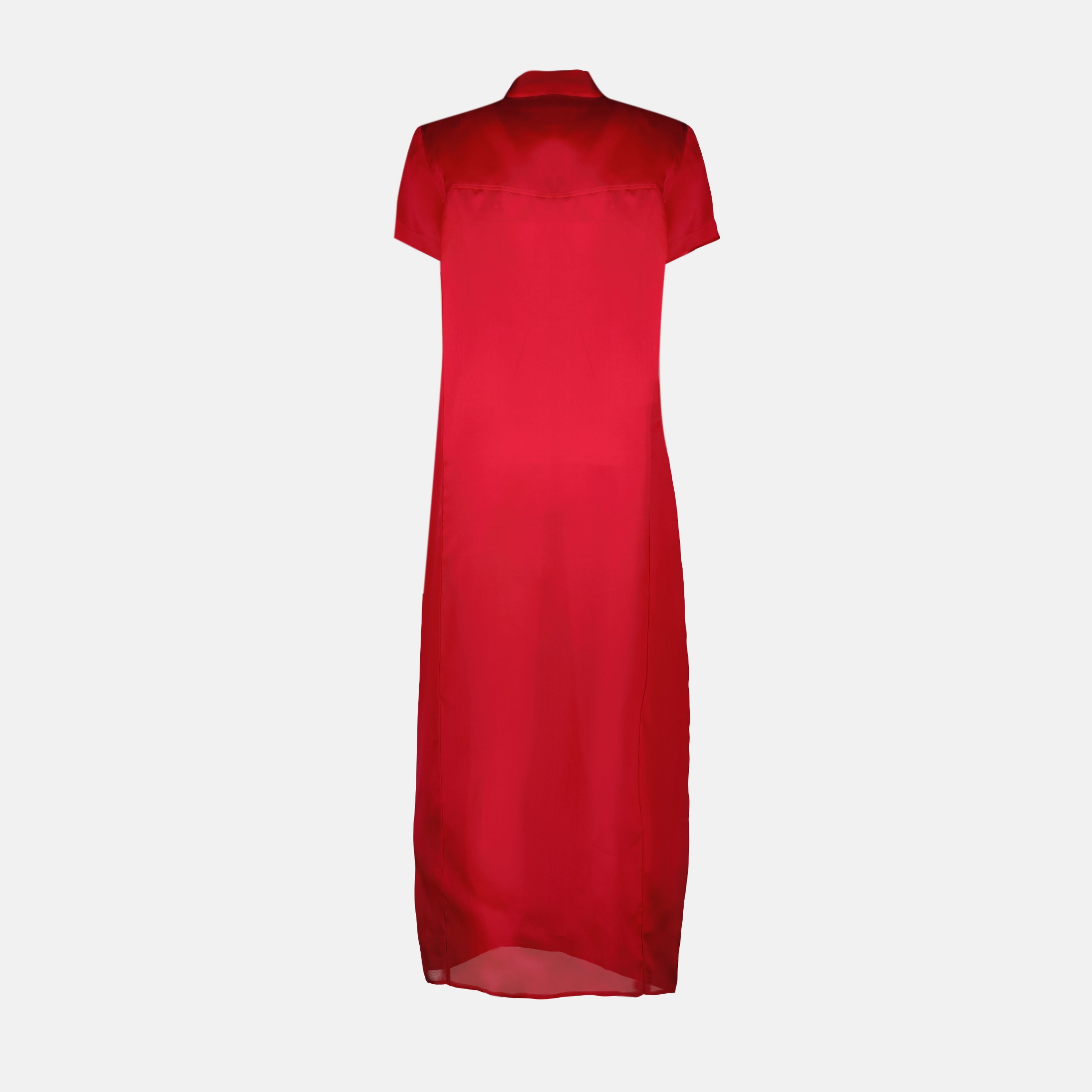Effy red dress, Khaite dress, cotton-silk dress, red dress, elegant dress