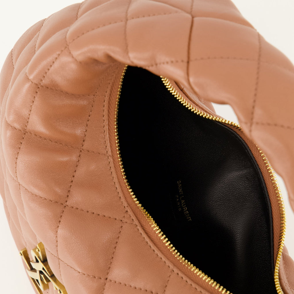 Imagem da bolsa de ombro Icarino rosa claro da Saint Laurent para mulheres - Temporada Primavera-Verão 2026 - Vista de detalhe 2