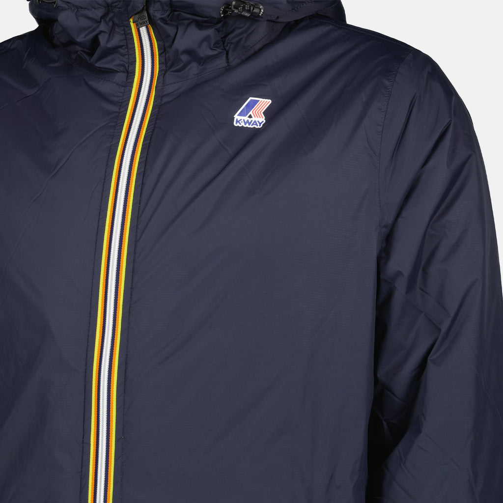 K-Wayの男女兼用防水ブルーパーカの画像 - 2024年秋冬シーズン - 詳細ビュー1