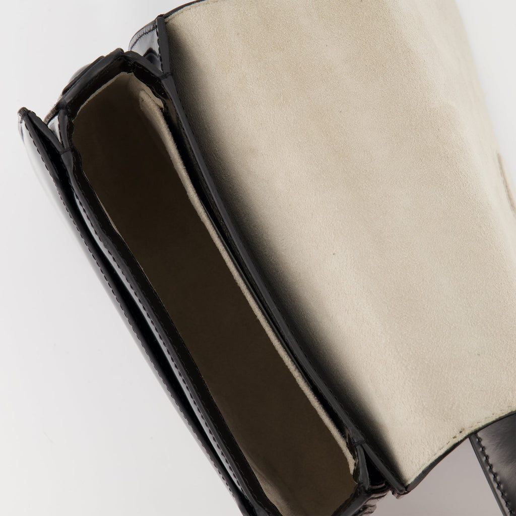 Top Handle bag, Ami Paris, glazed calf leather, adjustable shoulder strap, unisex design