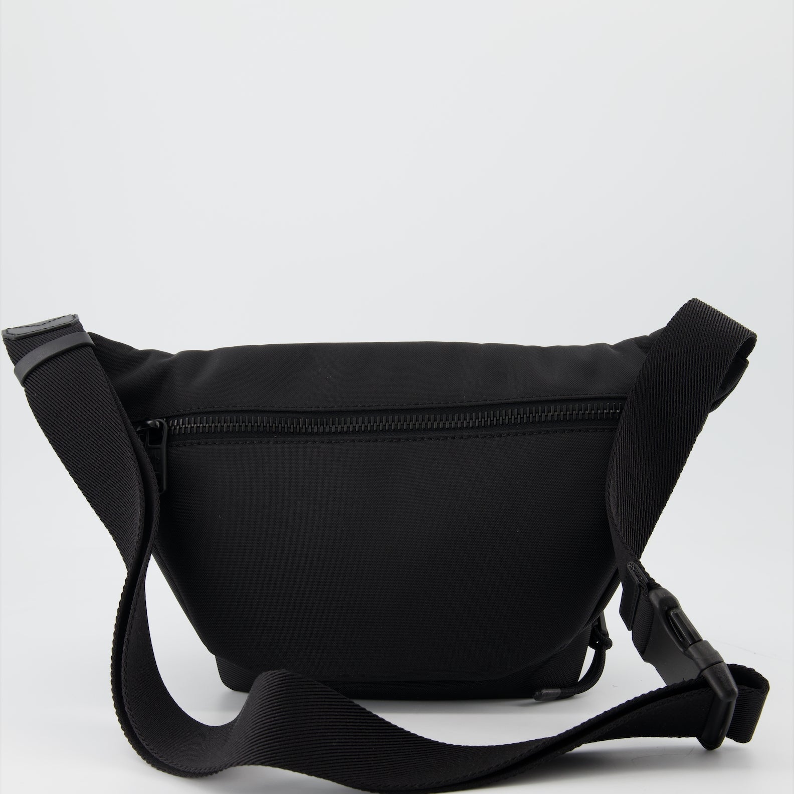 luxury bum bag, black nylon bag, Moncler accessories, Autumn-Winter 2023, adjustable strap