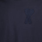 navy T-shirt, organic cotton t-shirt, AMI Paris, Ami de coeur, casual wear