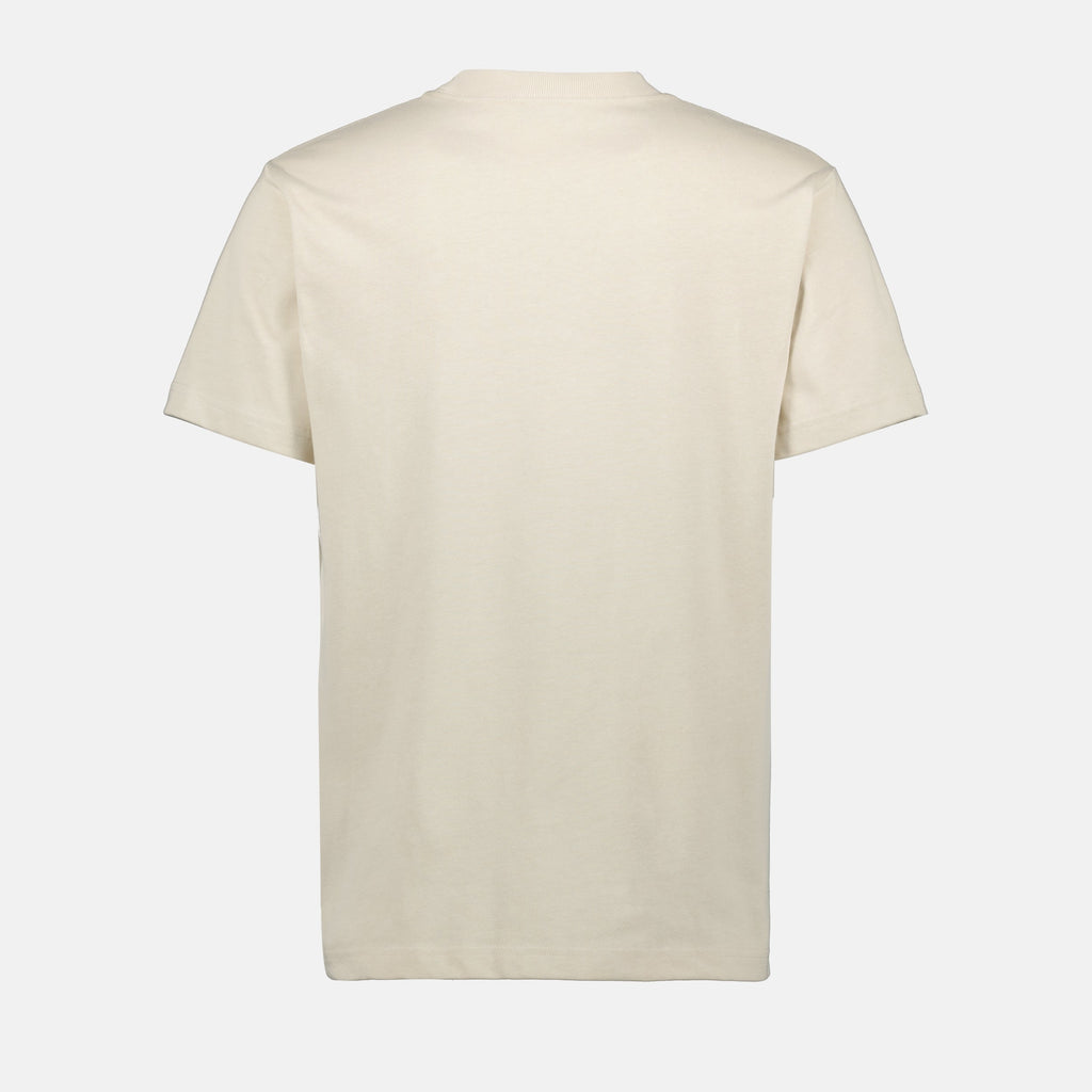 beige t-shirt, logo t-shirt, Dior t-shirt, embroidered logo, men's fashion