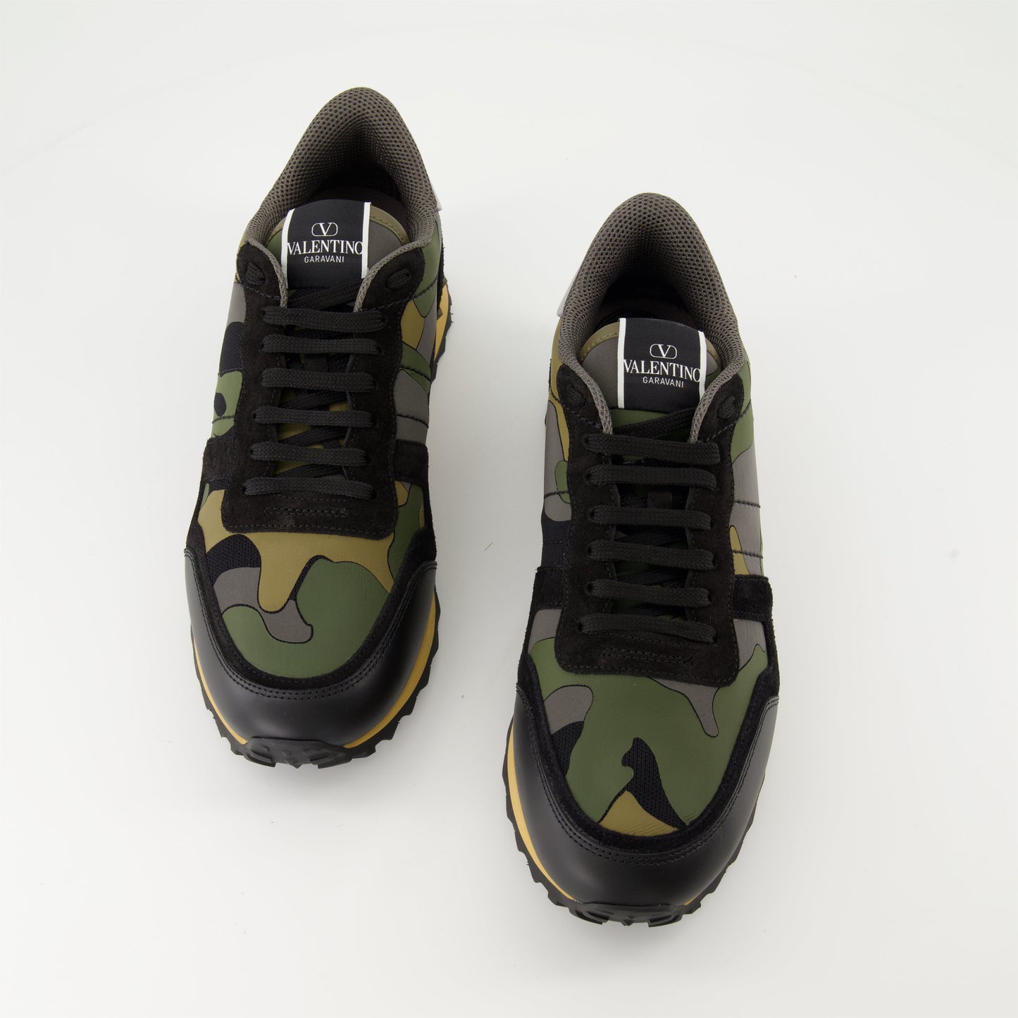 Valentino Garavani, Rockrunner Sneakers, camouflage sneakers, luxury footwear, designer sneakers