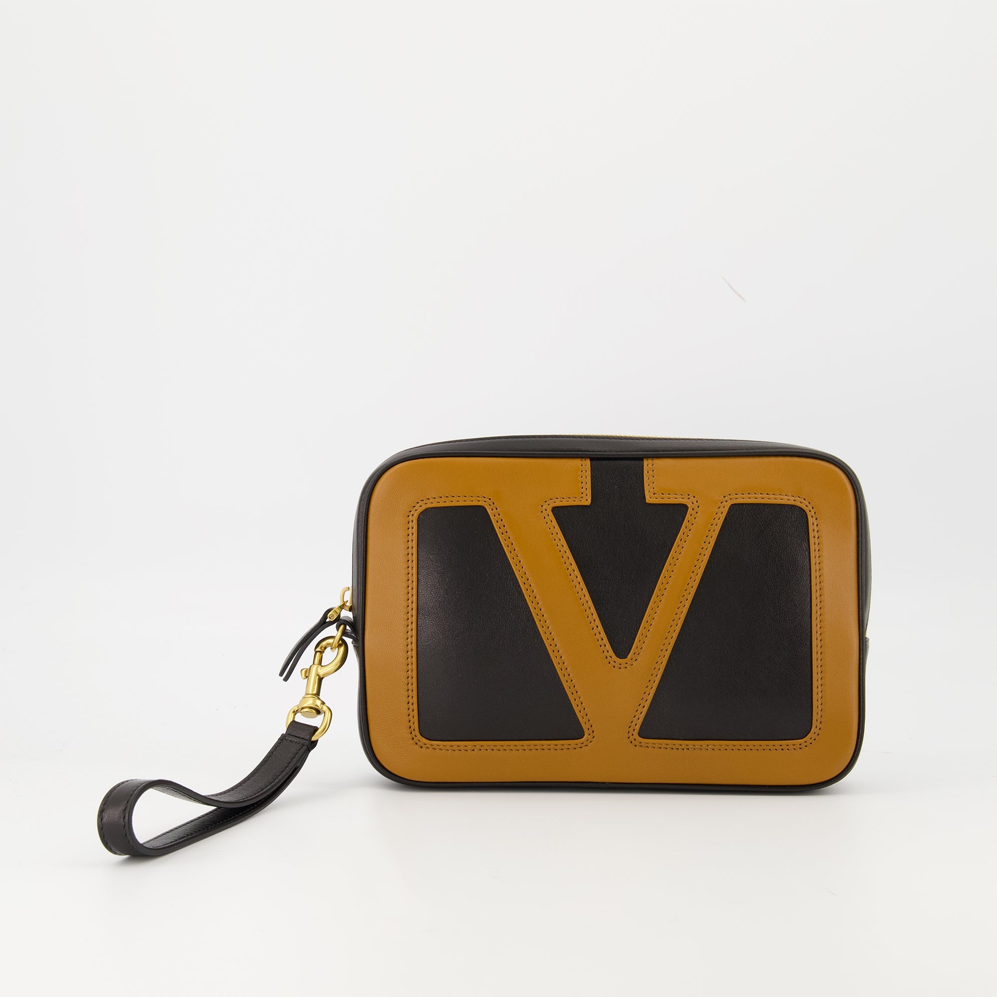 Valentino Garavani pouch, lambskin accessory, designer pouch, zippered pouch, VLogo Signature