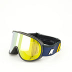 ski goggles, yellow ski goggles, K-Way ski accessories, unisex ski goggles, winter sports eyewear