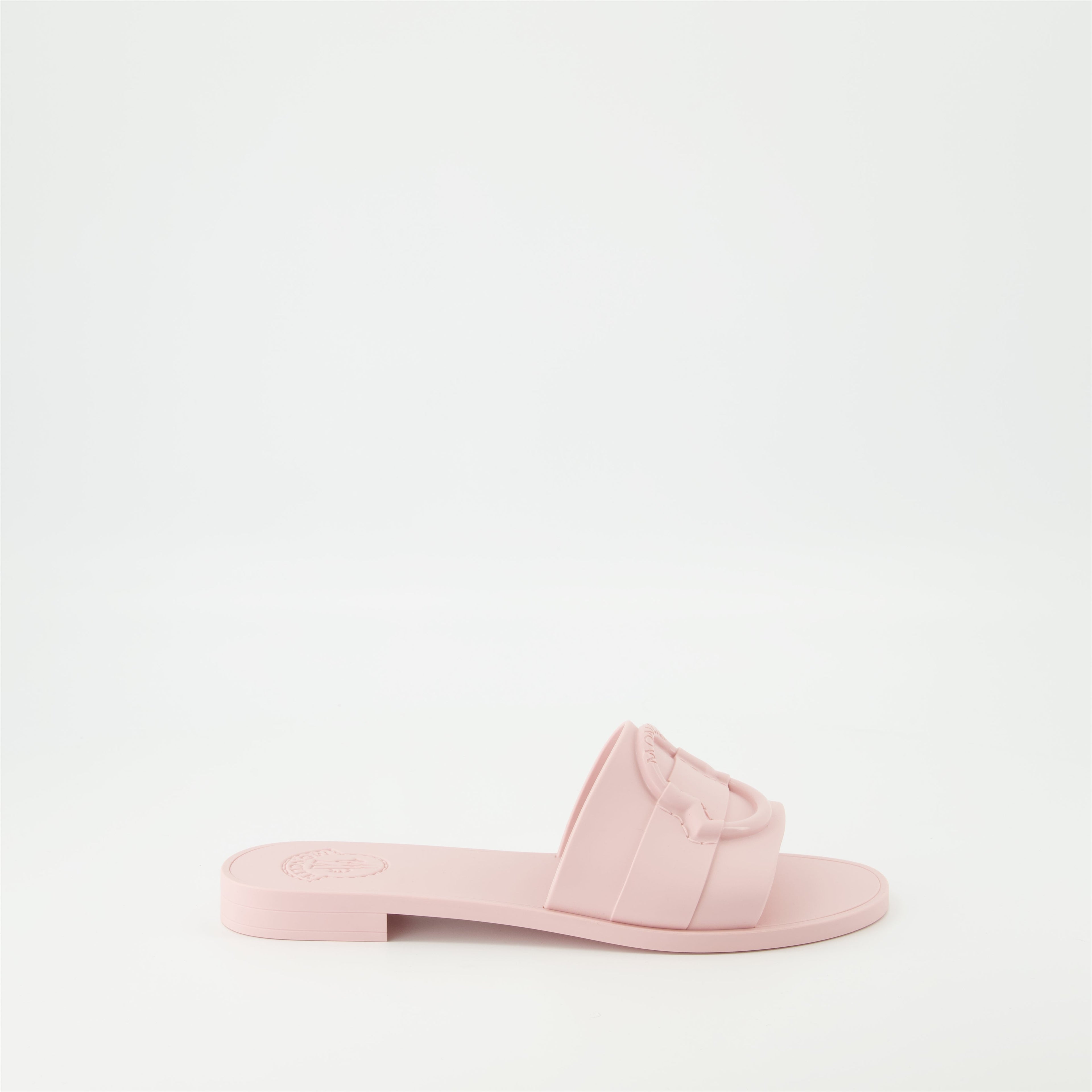 Moncler sandals, rubber sandals, pink sandals, non-slip footwear, spring-summer collection