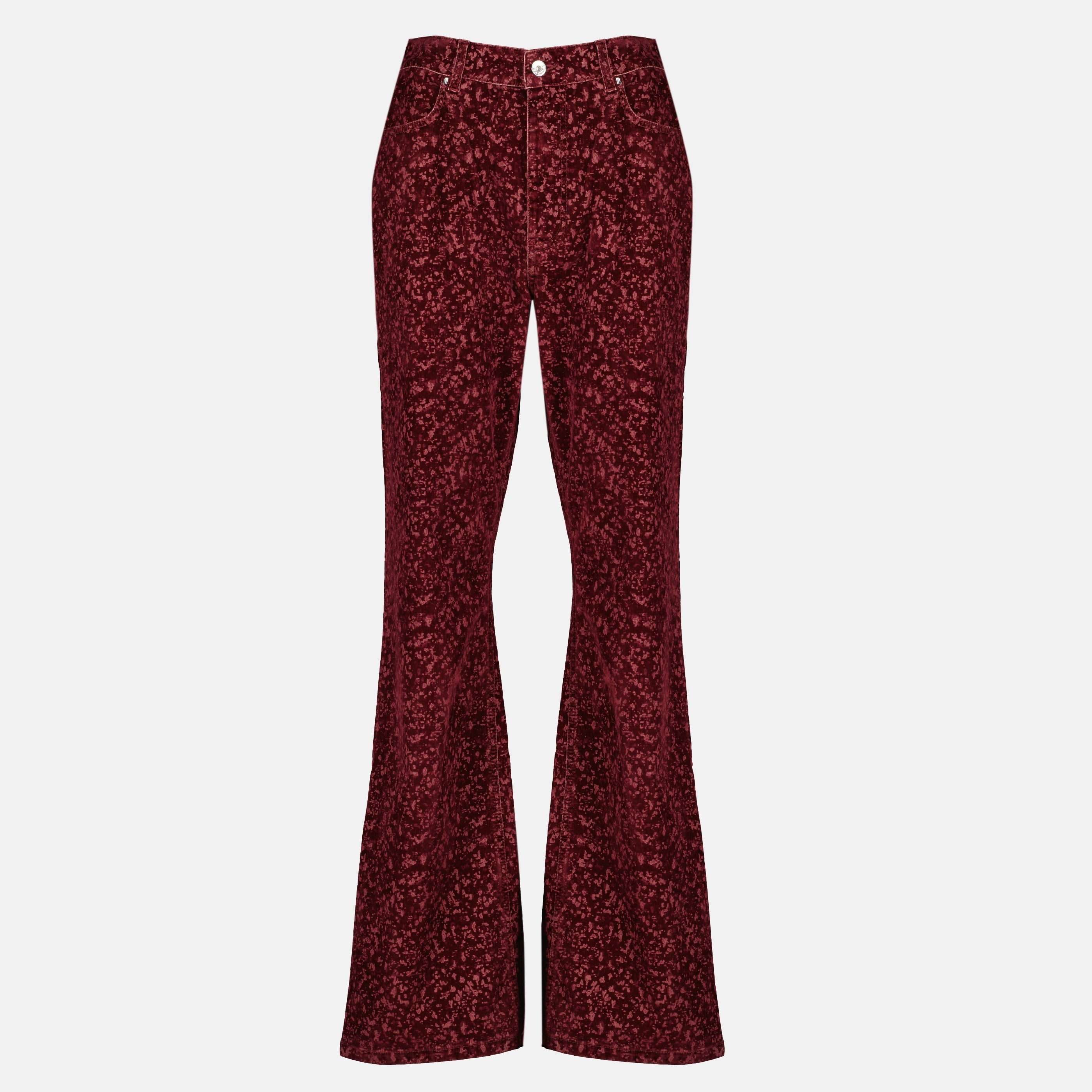 Jean Effet Velours Rouge