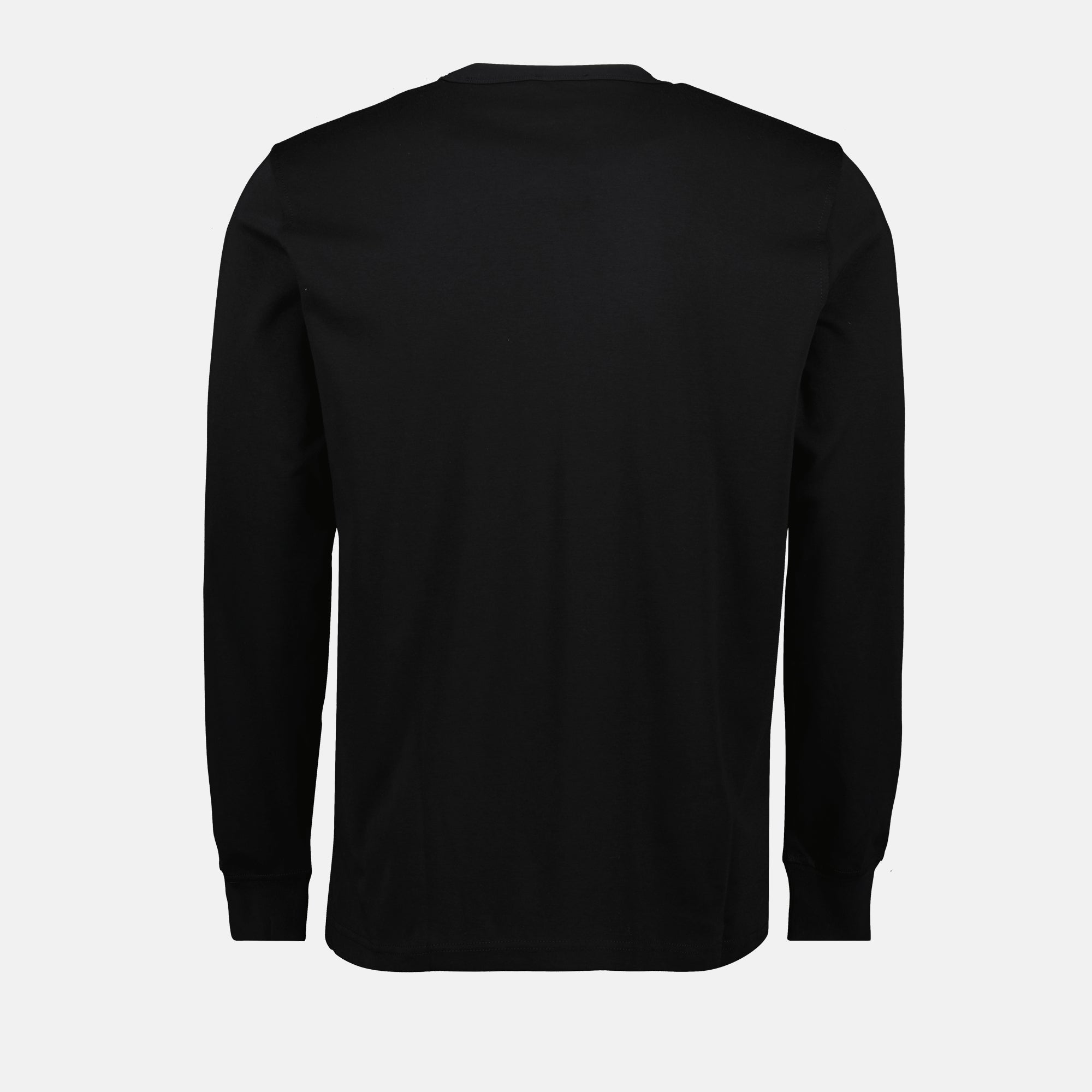 Diesel T-shirt, black cotton T-shirt, men's casual wear, long sleeve shirt, classic T-shirt