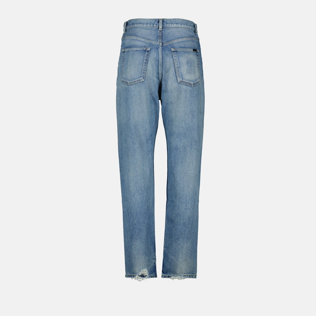 Vanessa jeans, blue délavé jeans, straight cut jeans, five-pocket denim, high-quality denim