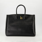 Image of Rocking Horse Croc-Effect Tote Bag by Burberry for Women - Season Spring-Summer 2025 - Front View