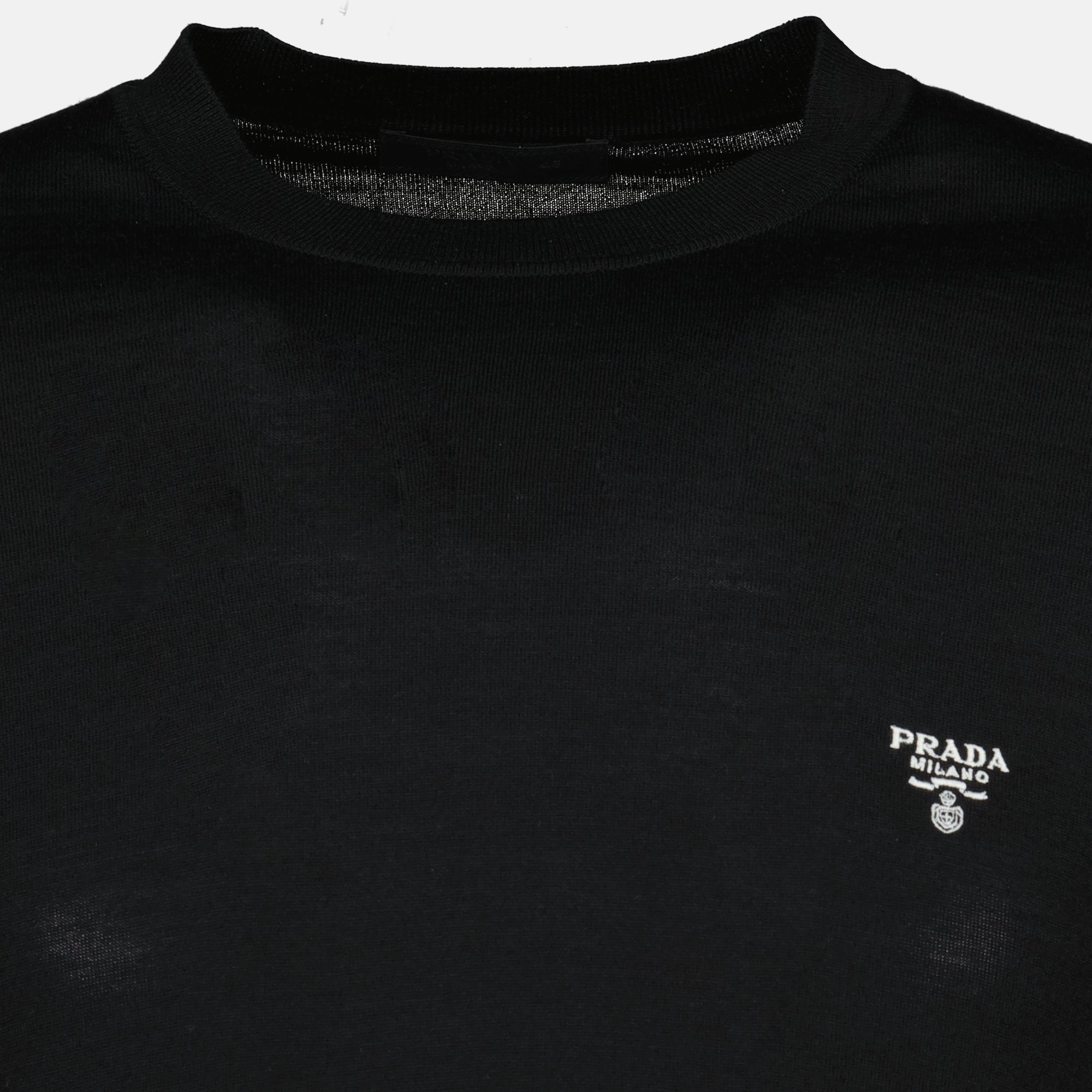 プラダのメンズ用ショートスリーブウールセーターの画像 - シーズン春夏2026 - 詳細ビュー 1