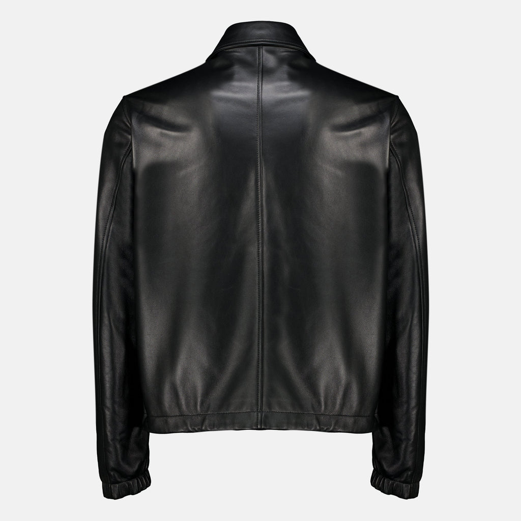Schwarze Lammlederjacke