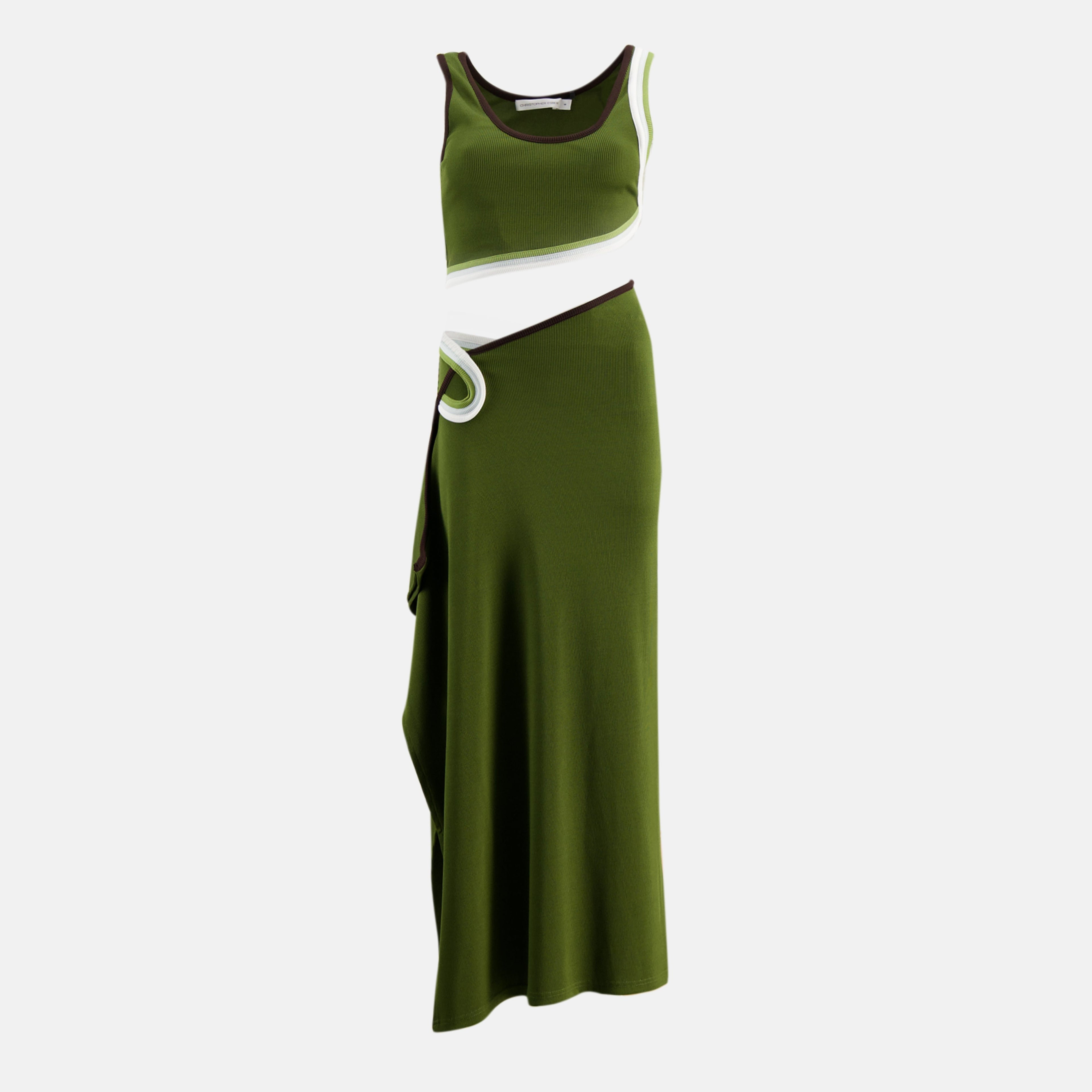 Image of Long Vener Green Skirt by Christopher Esber for Women - Season Spring-Summer 2026 - Detail View 5