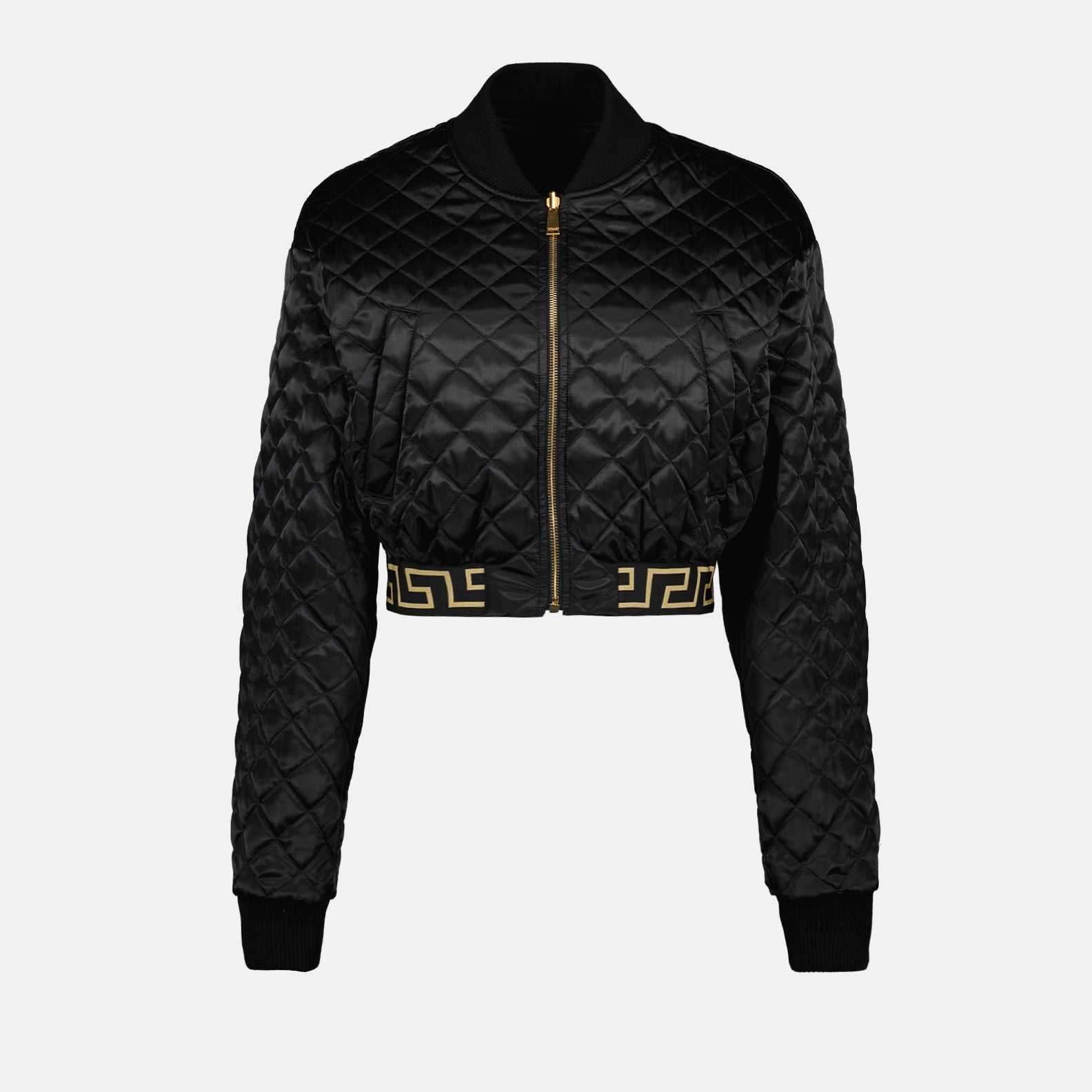 Versace bomber jacket, reversible jacket, luxury nylon jacket, black bomber, autumn-winter 2024 fashion