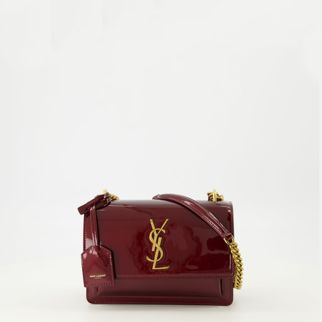 Image of Sunset Leather Bag by Saint Laurent for Women - Season Autumn-Winter 2025 - Front View