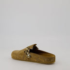 Burberry clogs, leather footwear, suede shoes, Autumn Winter collection, fashionable slip-ons