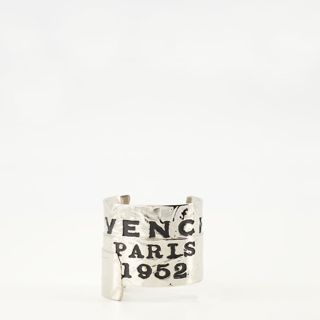 Givenchy bracelet, silver cuff bracelet, luxury jewelry, elegant accessories, brass bracelet