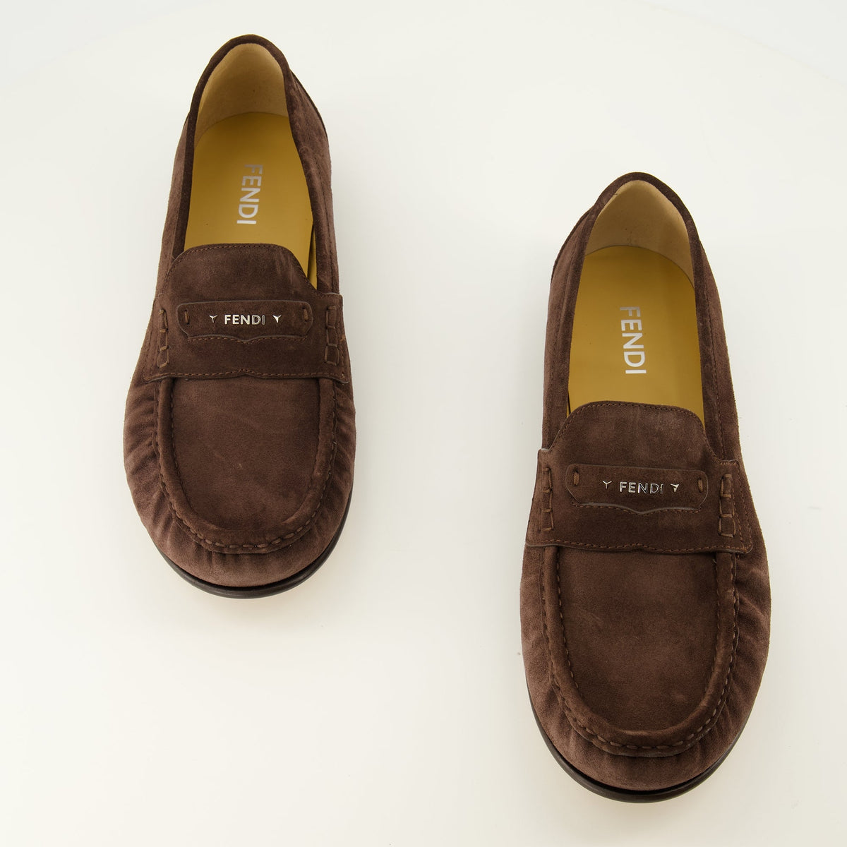 Brown Suede Scrunch Loafers