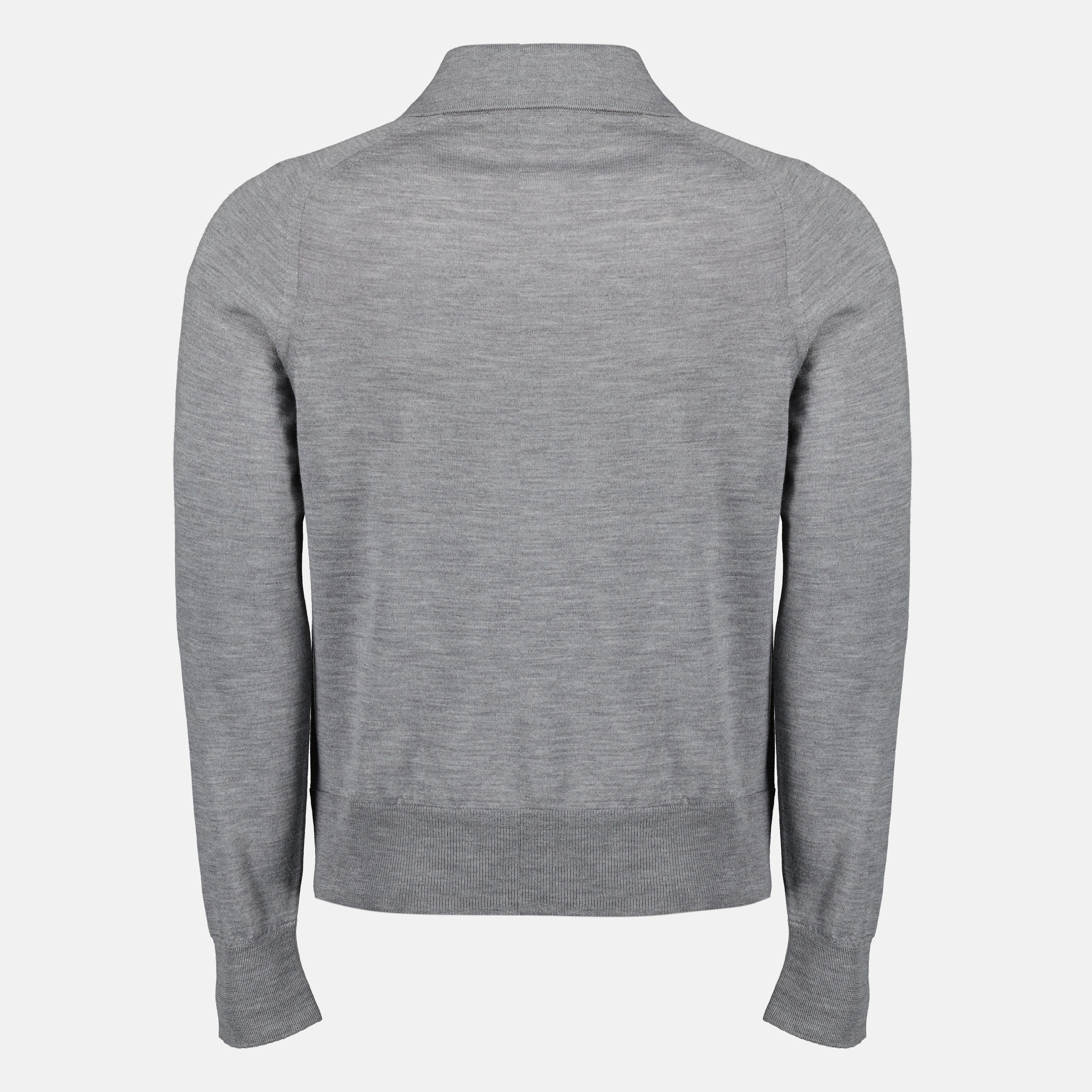 Grey Cardigan in Wool