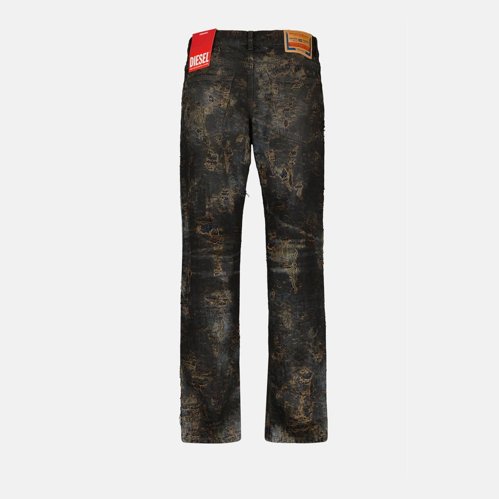 Imagem de jeans de denim cinza desgastados da Diesel para Mulheres - Temporada Outono-Inverno 2024 - Detalhe 2