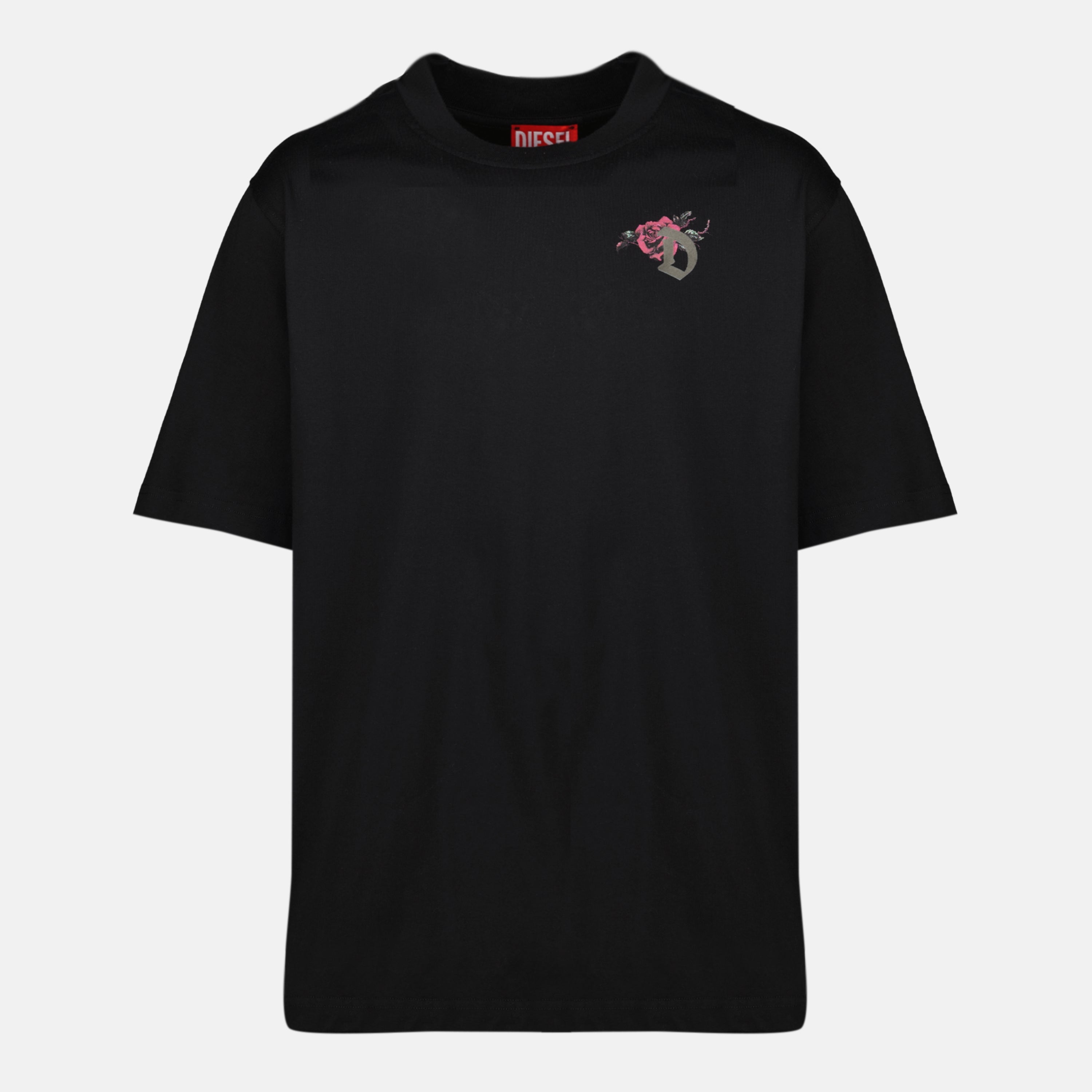 Image of T-Boggy Black T-Shirt by Diesel for Men - Season Spring-Summer 2026 - Front View