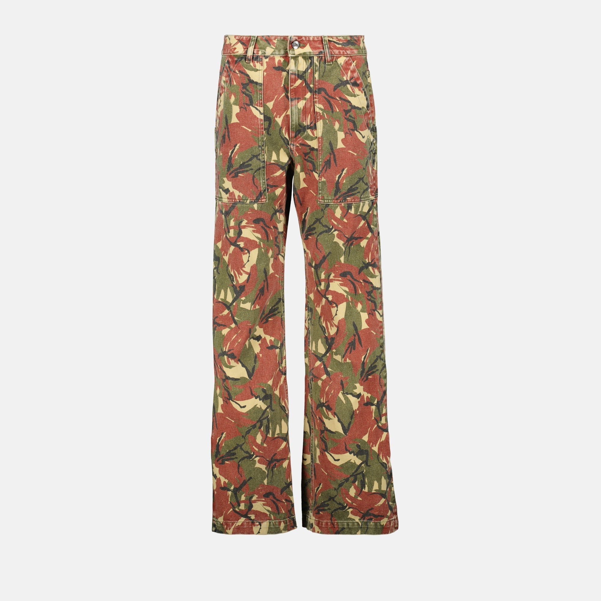 Camouflage jeans, Cargo jeans, Women's denim, Rabanne jeans, Spring-Summer collection