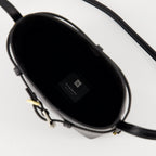 Givenchy, luxury bucket bag, calf leather, adjustable strap, black fashion accessory