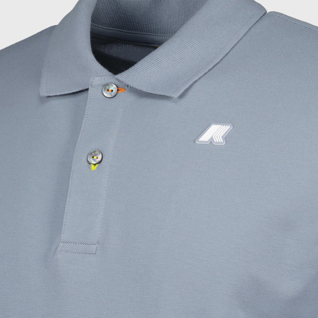 Polo Vinnie, grey polo shirt, cotton piqué, K-Way polo, classic collar