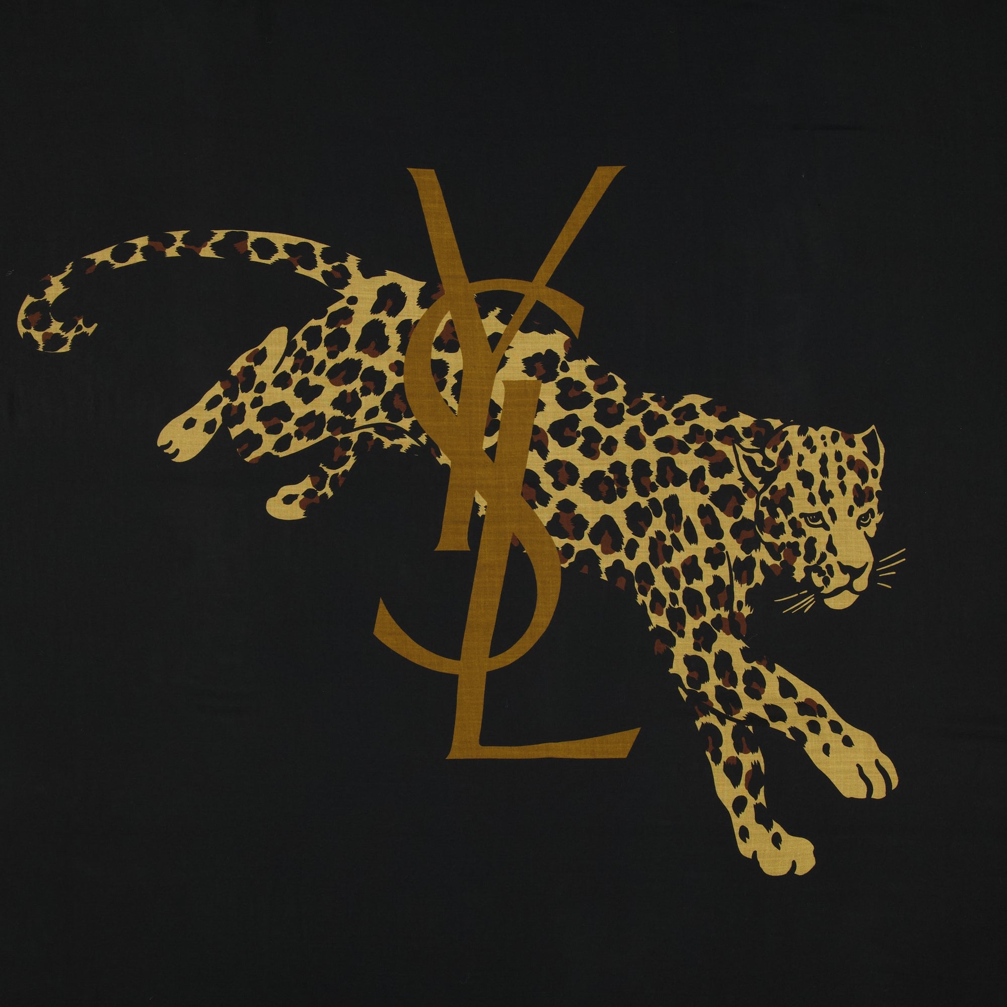 le carre leopard en laine saint laurent men 15546867581308