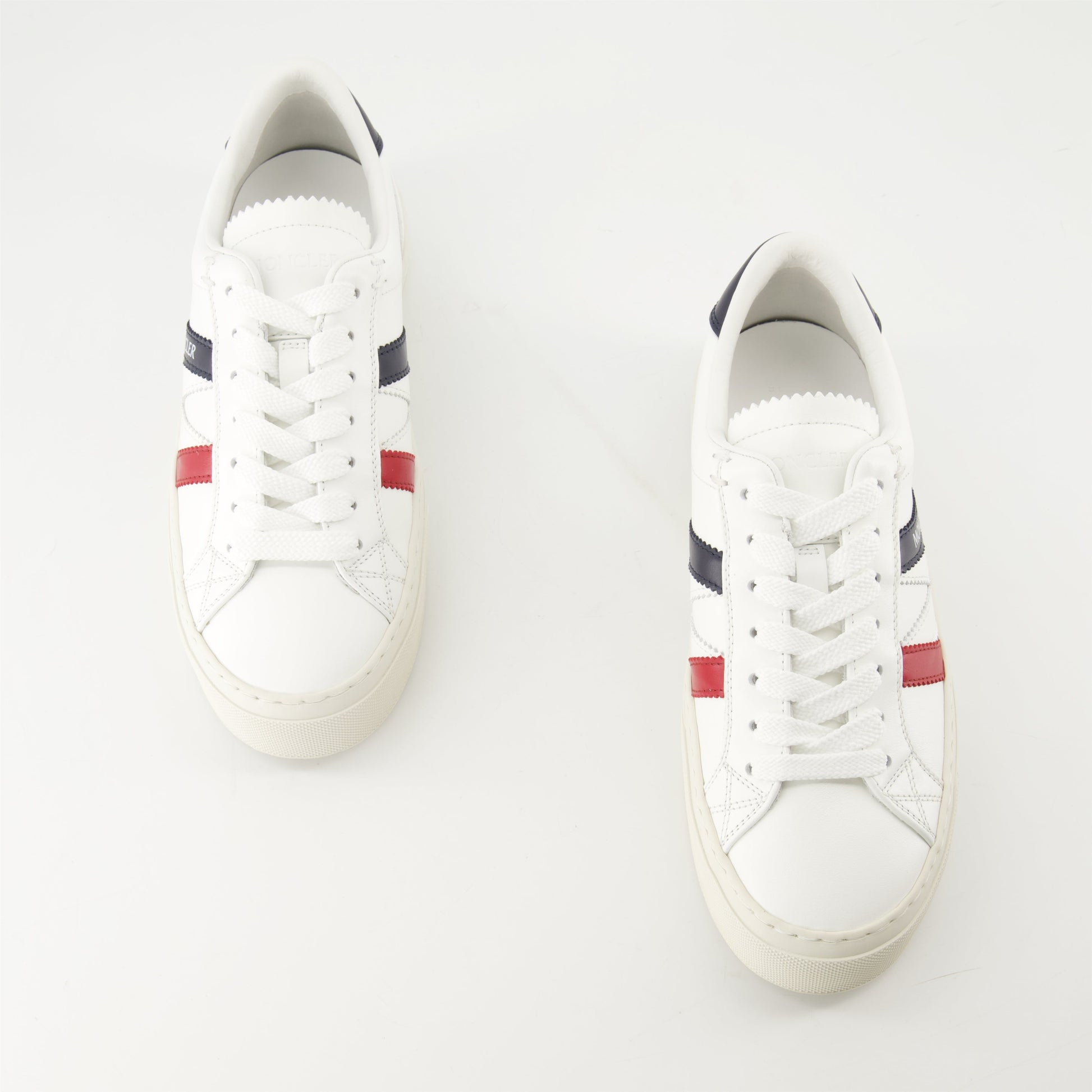 Monaco2 sneakers, Moncler footwear, white leather sneakers, lace-up sneakers, Spring-Summer collection