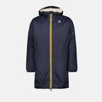 Immagine di parka blu impermeabile di K-Way per unisex - Stagione Autunno-Inverno 2024 - Vista frontale