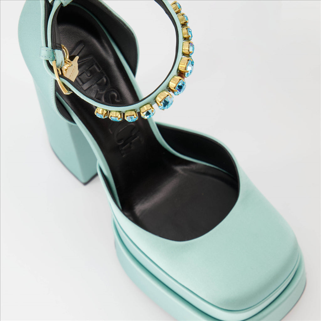 Versace, platform pumps, Medusa Aevitas, luxury footwear, elegant design