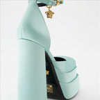 Versace, platform pumps, Medusa Aevitas, luxury footwear, elegant design