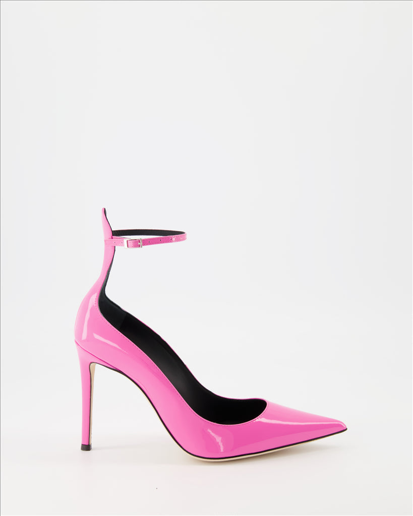 Giuseppe Zanotti, pink leather escarpins, luxury women's shoes, high heels, designer footwear