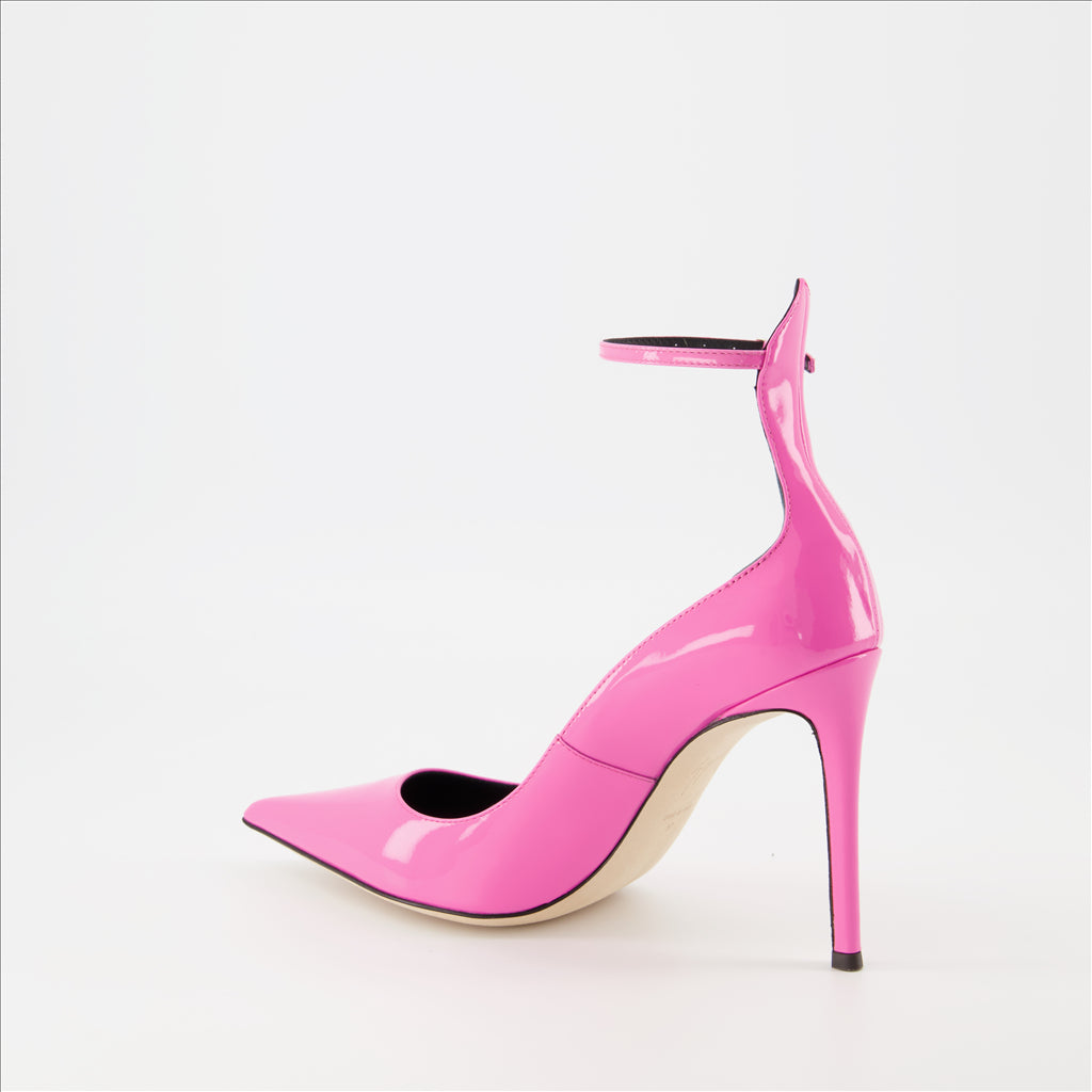 Giuseppe Zanotti, pink leather escarpins, luxury women's shoes, high heels, designer footwear